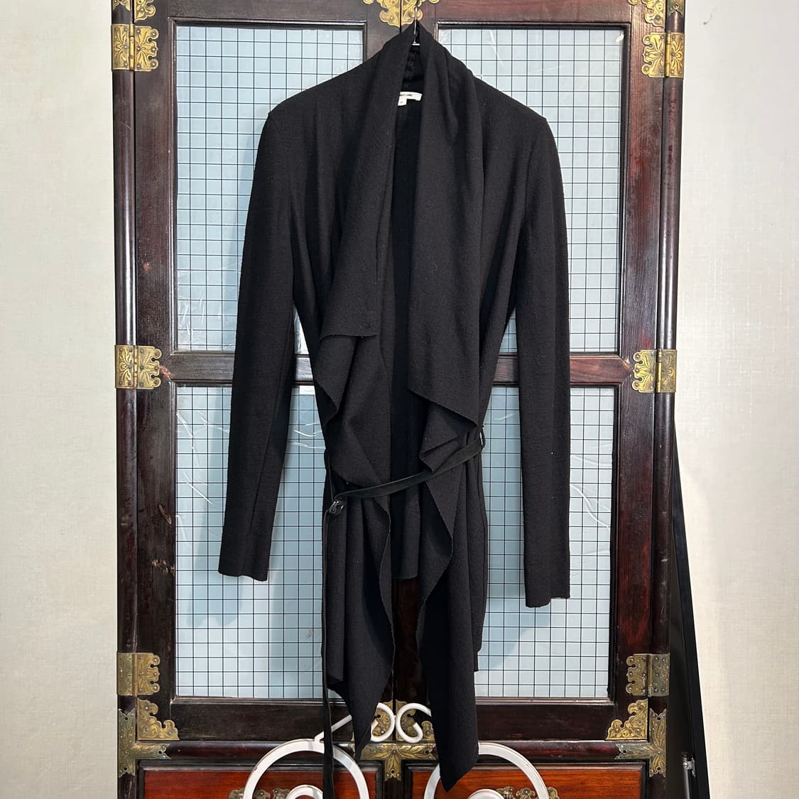 헬무트랭 드레이프 벨티드 랩 가디건 상품이미지5