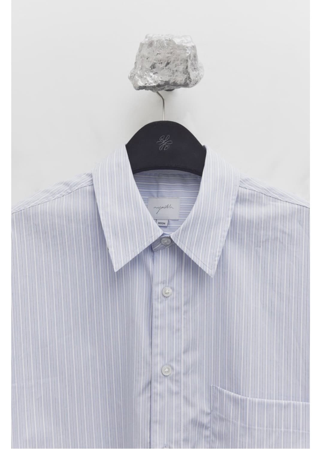 유스 스트라이프 셔츠 블루 스트라이프 M사이즈 판매 상품이미지2