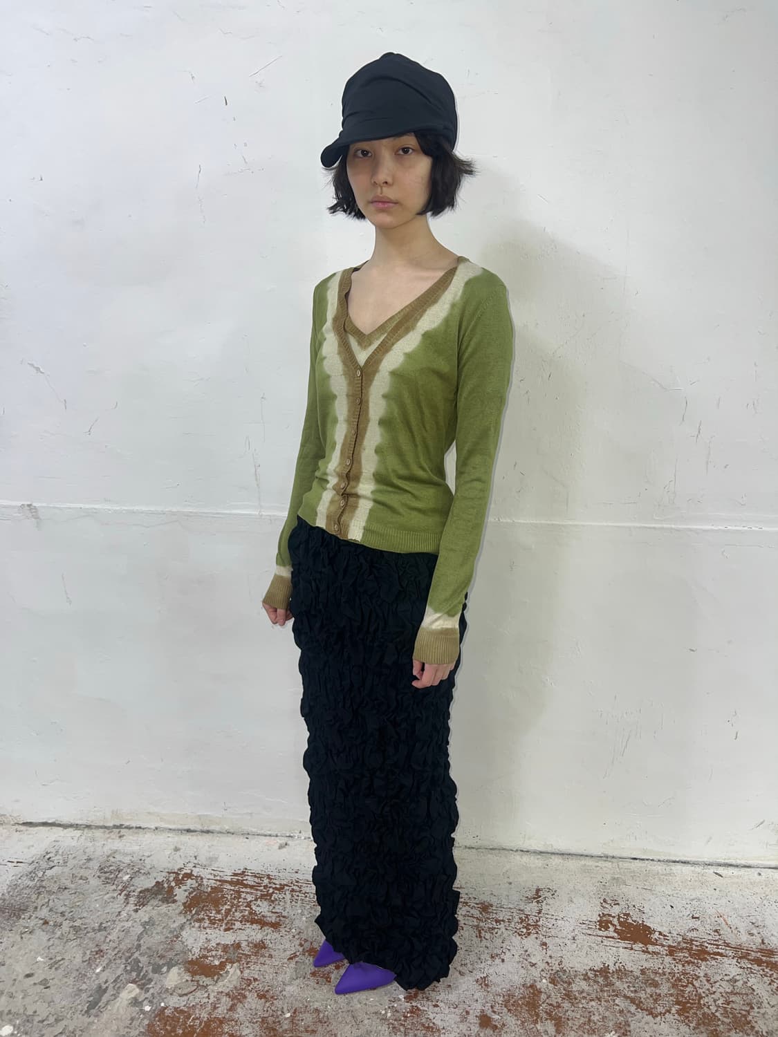 MaxMara막스마라 타이다이 브이넥 니트 가디건 세트 상품이미지2