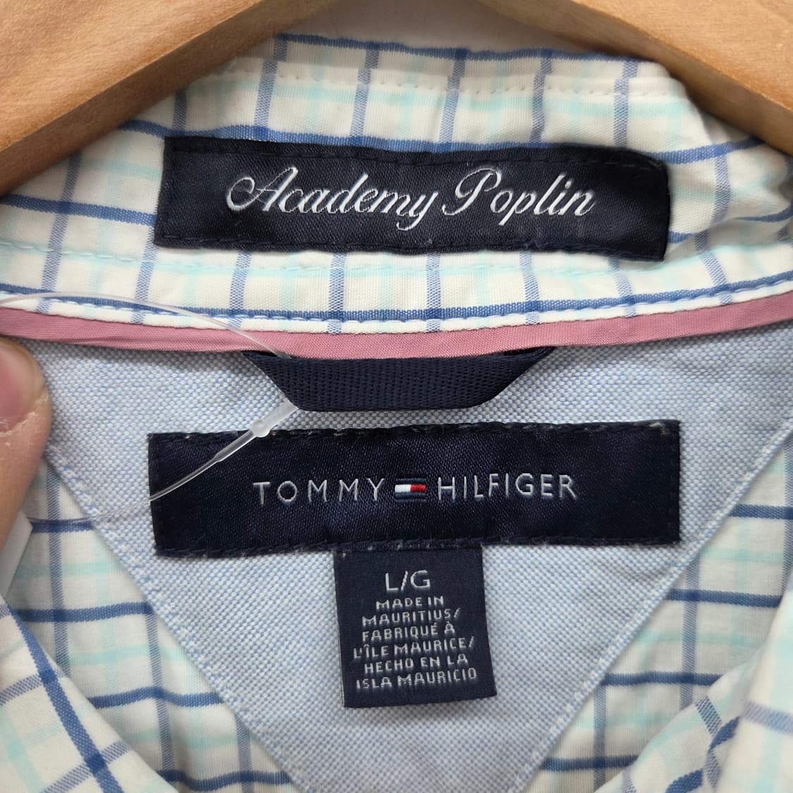 타미힐피거 체크 남방 긴팔 셔츠 남L 상품이미지4