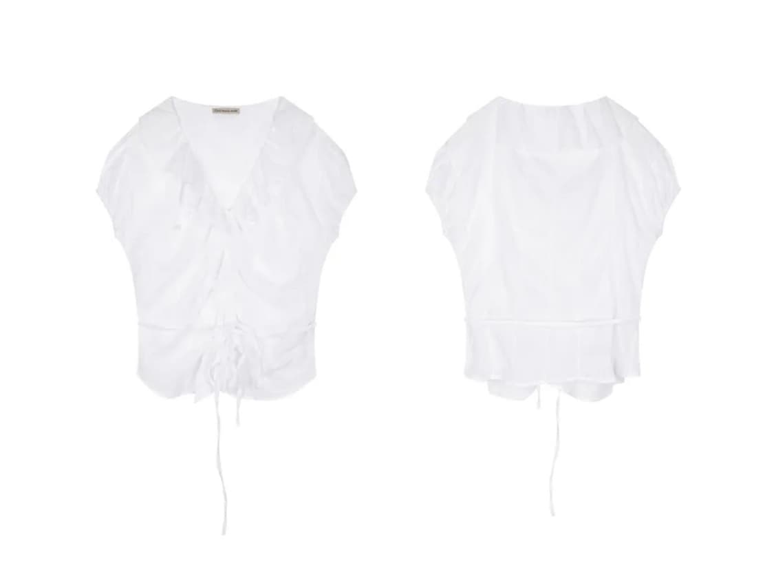 위메농 yumi cotton frilly blouse 상품이미지3