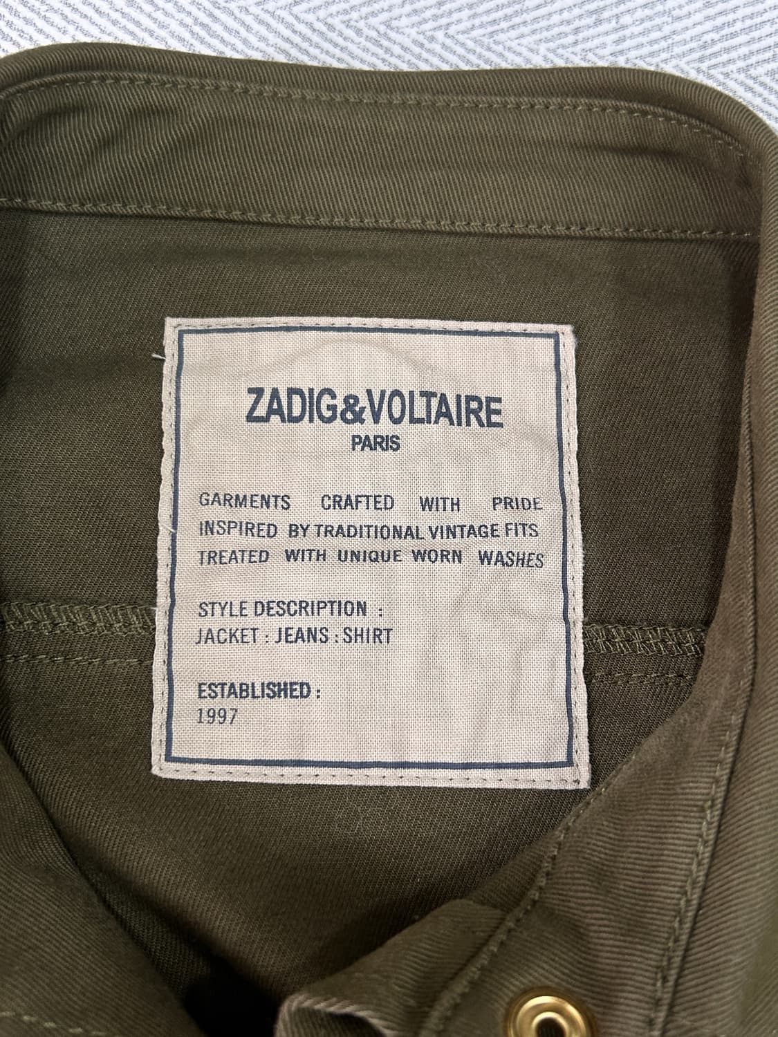 쟈딕앤볼테르 타투 자수 야상 자켓 여성 M 상품이미지5