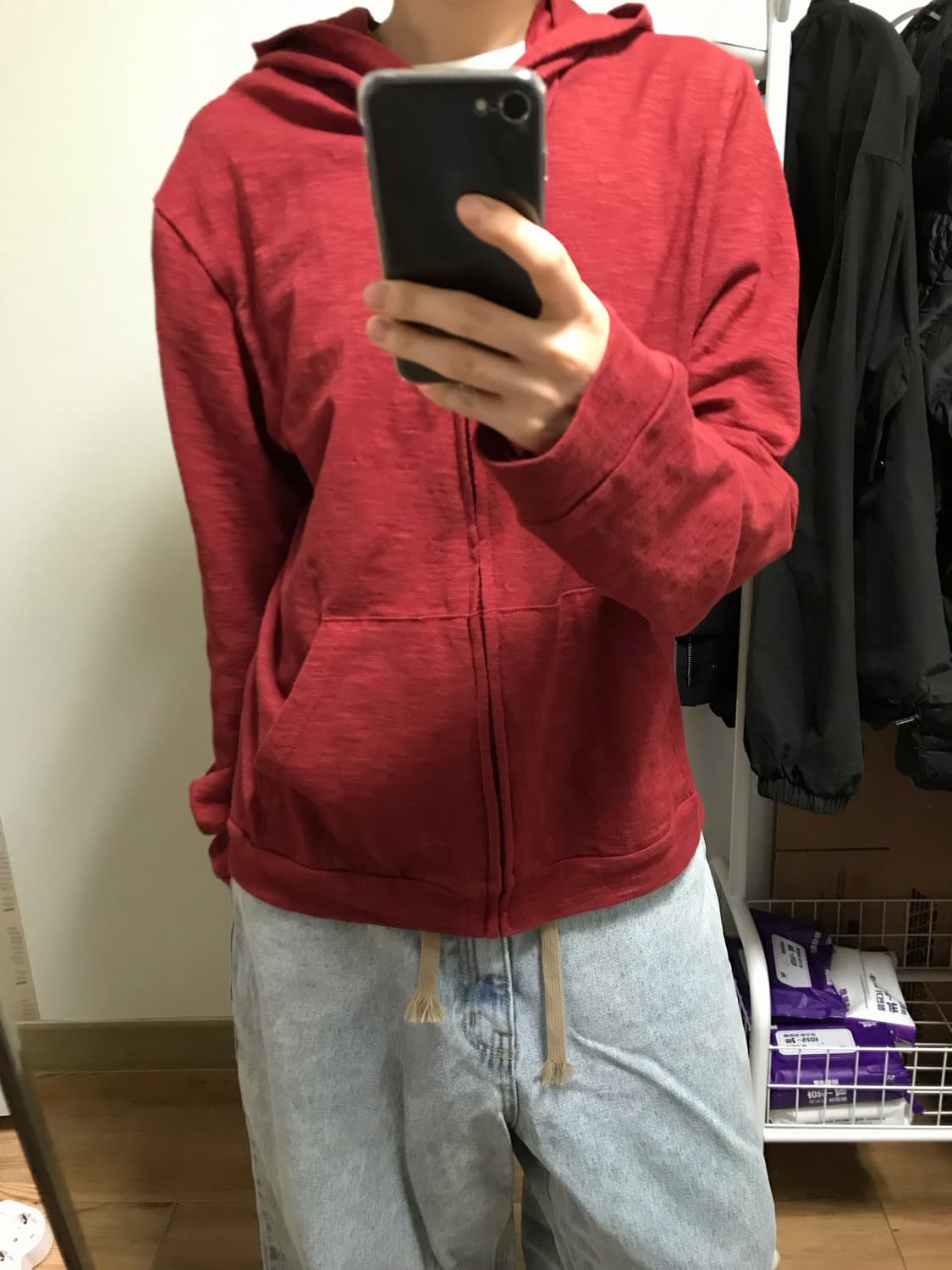 레드 후드집업 상품이미지2