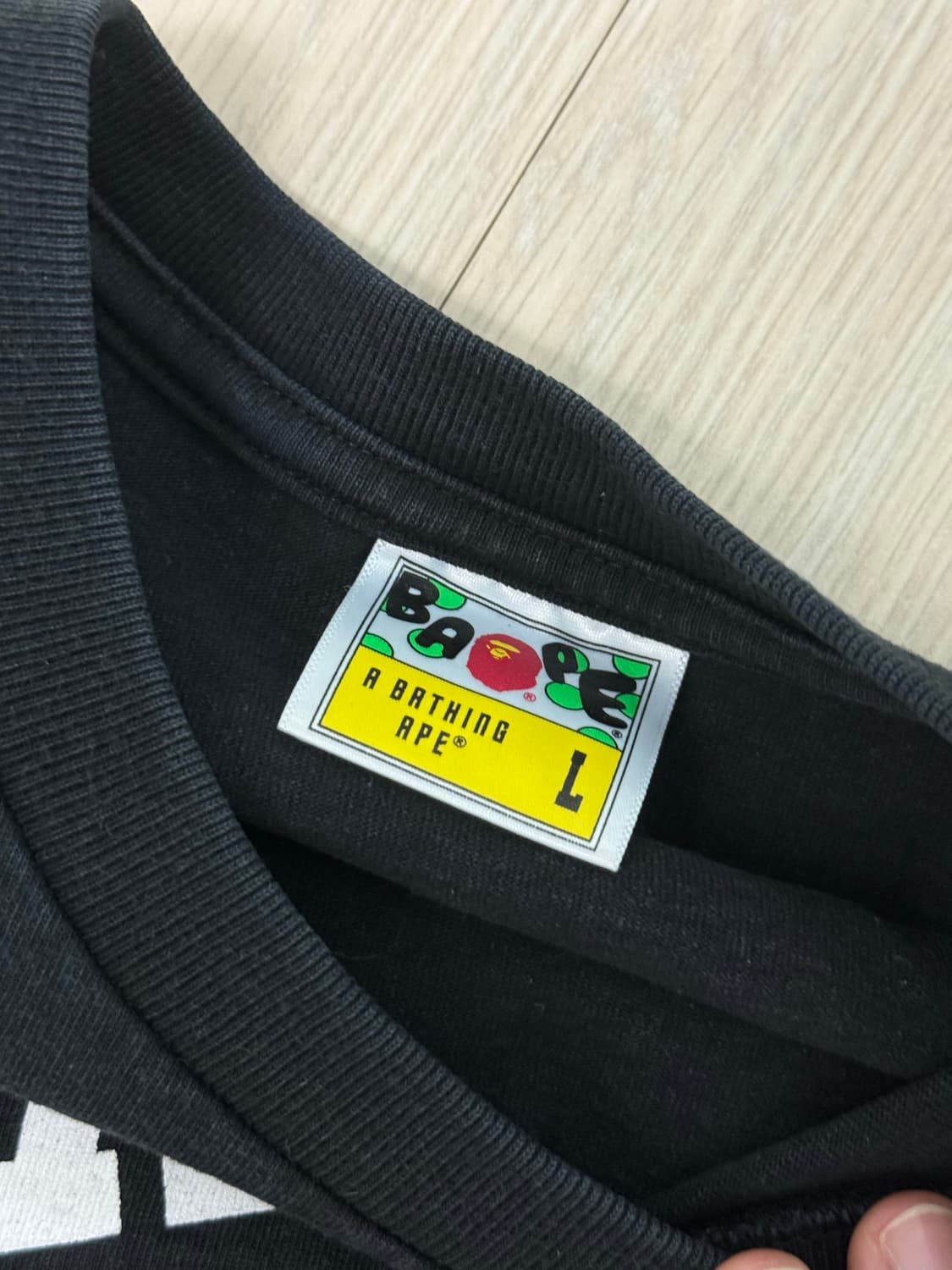 베이프 반팔 블랙 L 상품이미지3