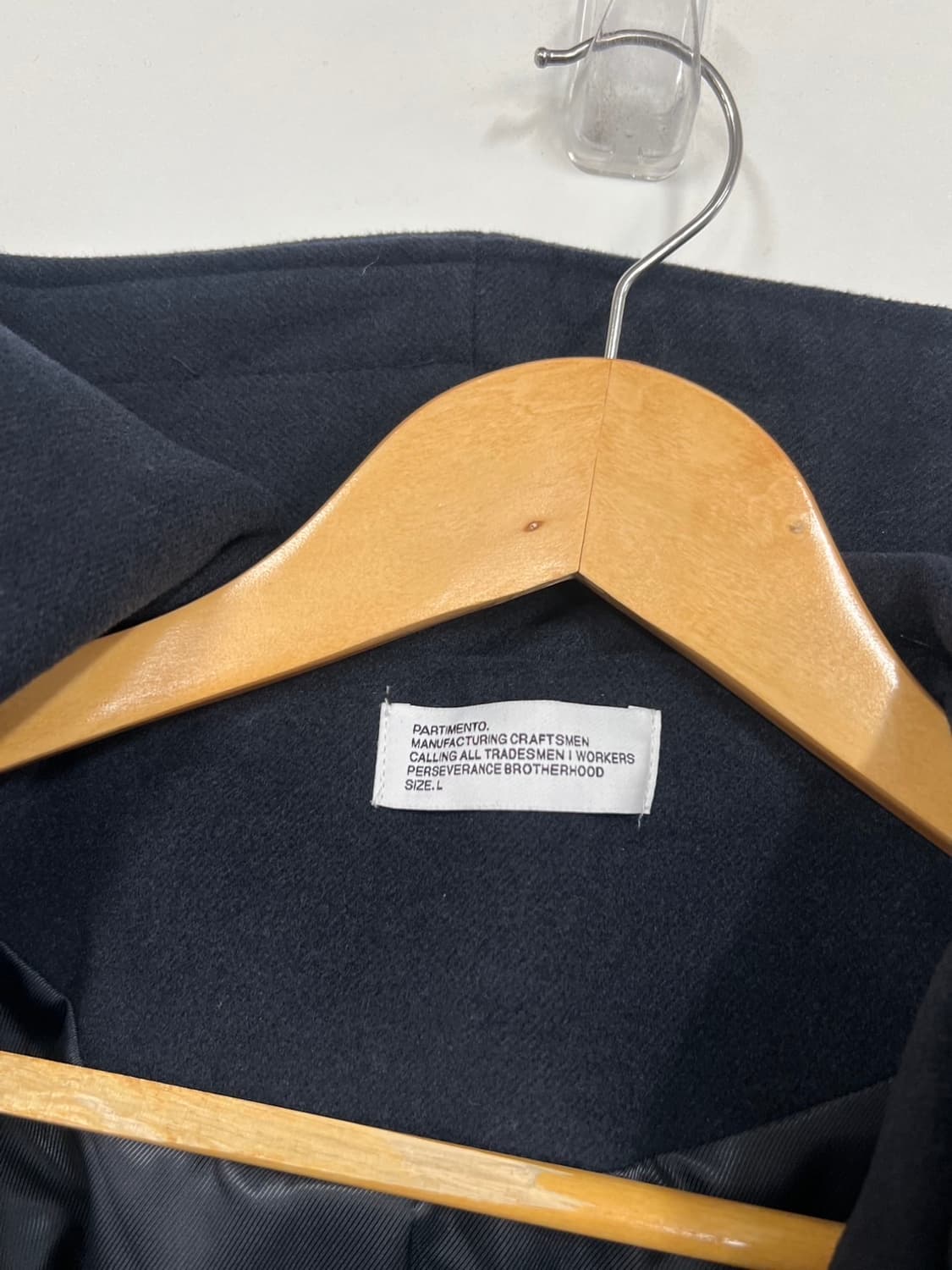 파르티멘토 후드 네이비 숏 떡볶이 코트 상품이미지3