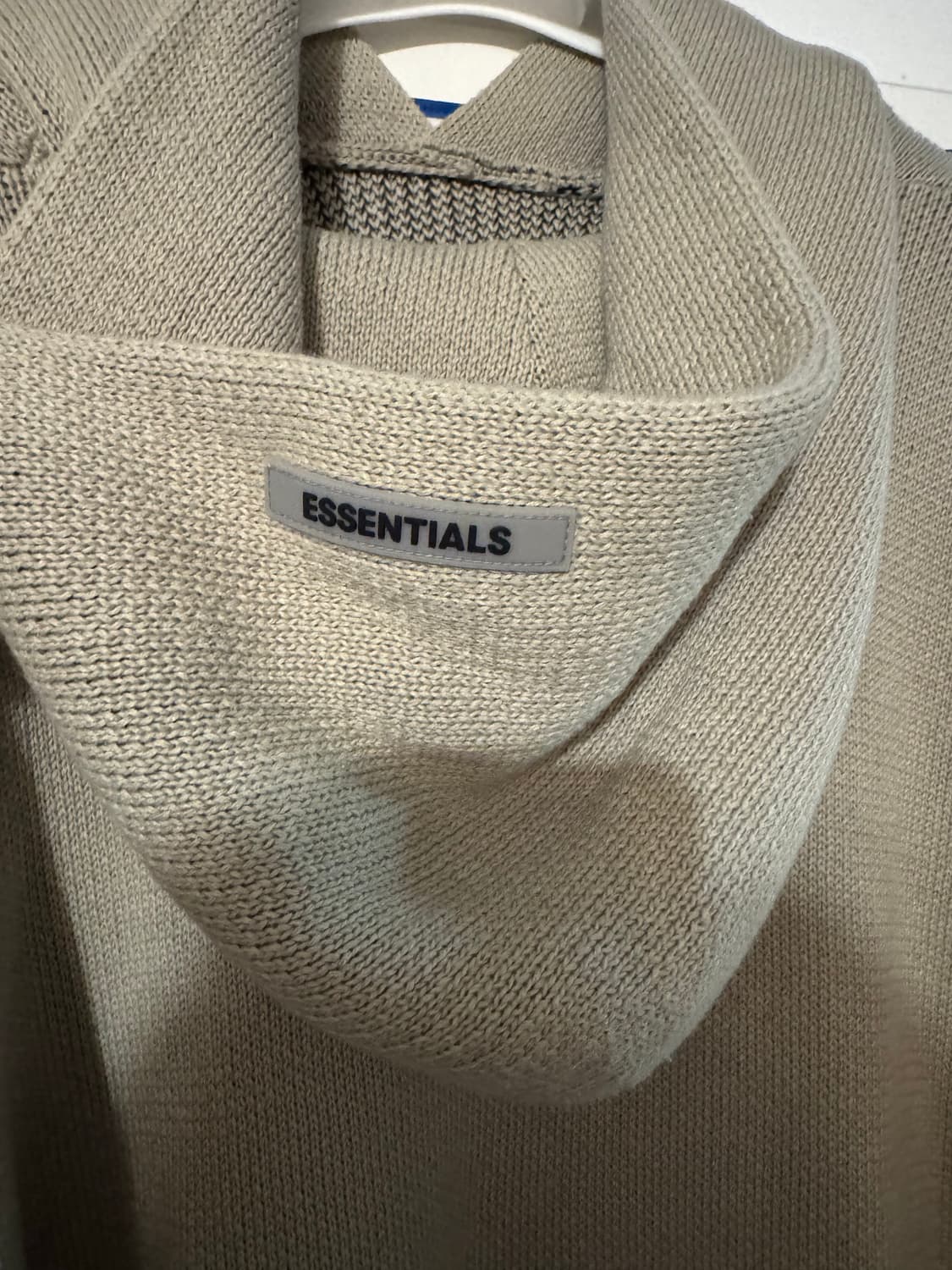 에센셜 피오갓 니트 후드 토프 타우페 L 택달린 새제품 상품이미지4