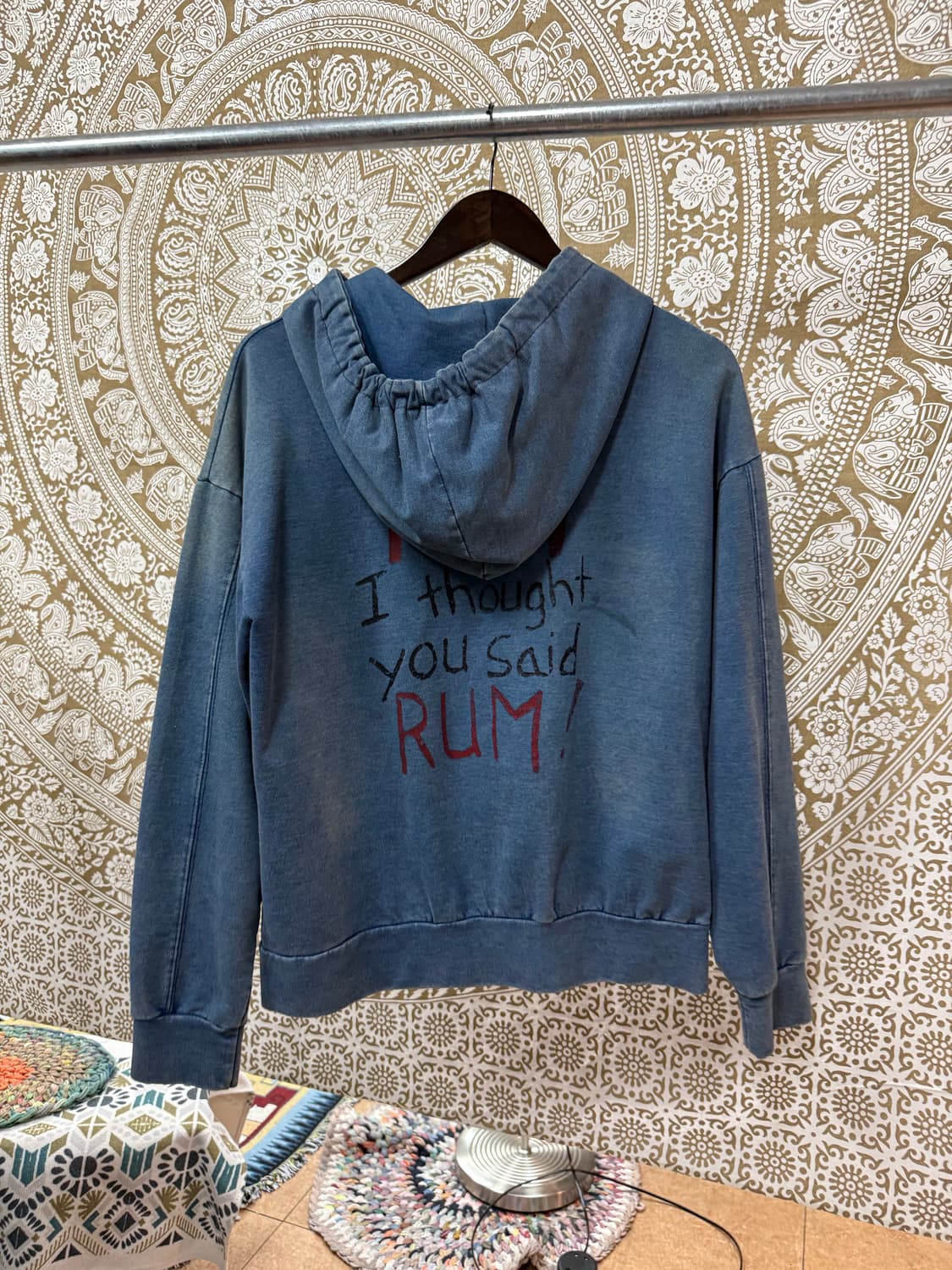 빈티지 여성 백프린팅 피그먼트 후드집업  상품이미지6