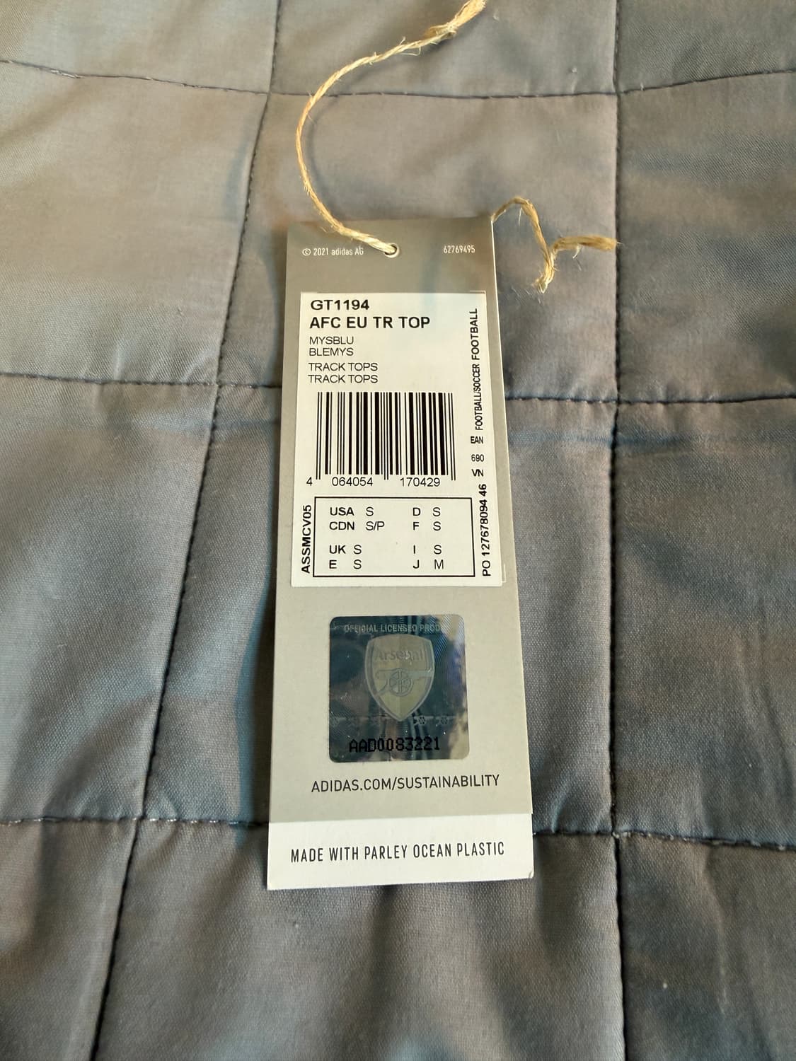 아디다스 아스날 트레이닝 반집업 유럽 S 일본 M 상품이미지5