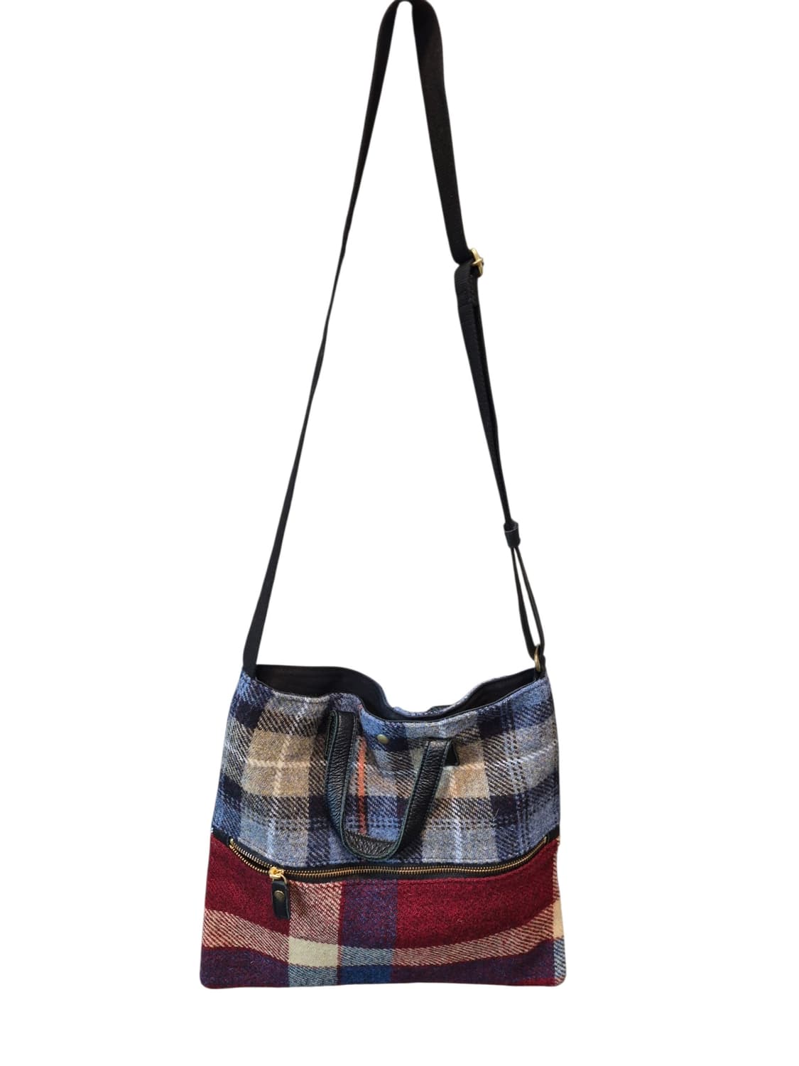 Harris Tweed 패치워크 체크 숄더백 토트백 상품이미지2