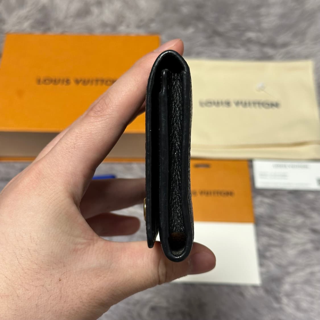 [풀구성] 루이비통 앙프렝뜨 카드지갑 블랙 상품이미지4