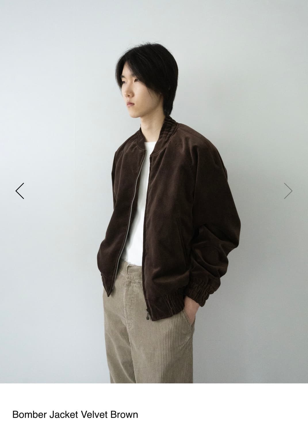 글린파크 Bomber Jacket Velvet Brown (L) 상품이미지7