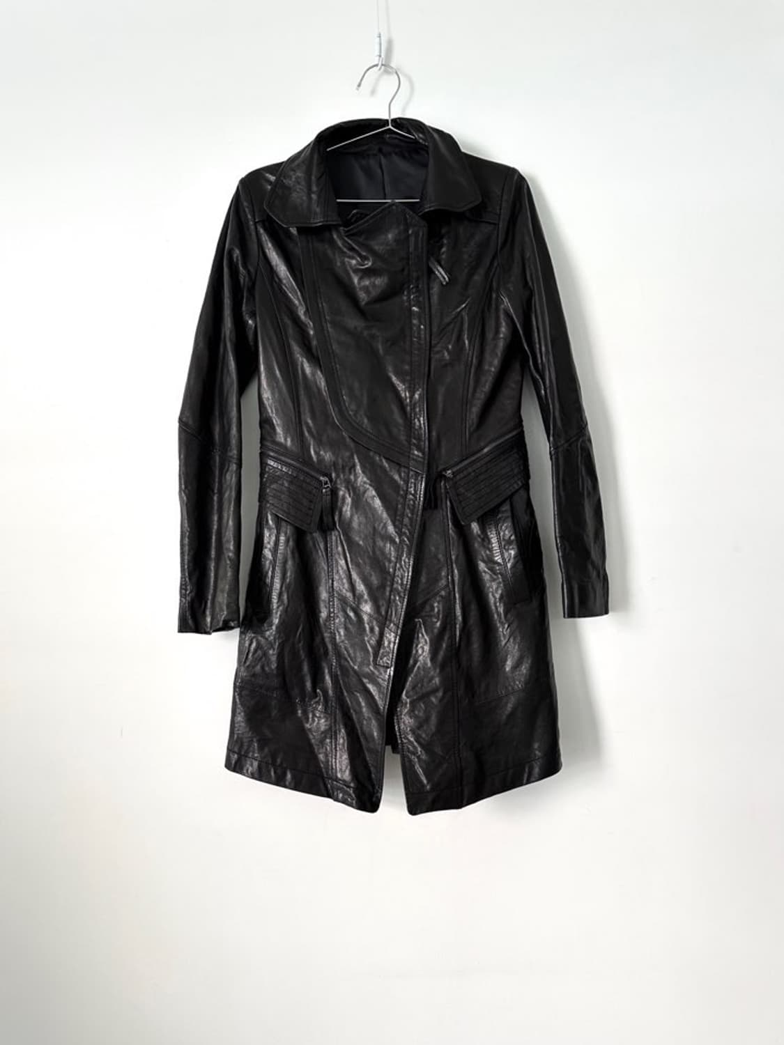 Slim chic leather jacket / black 상품이미지5