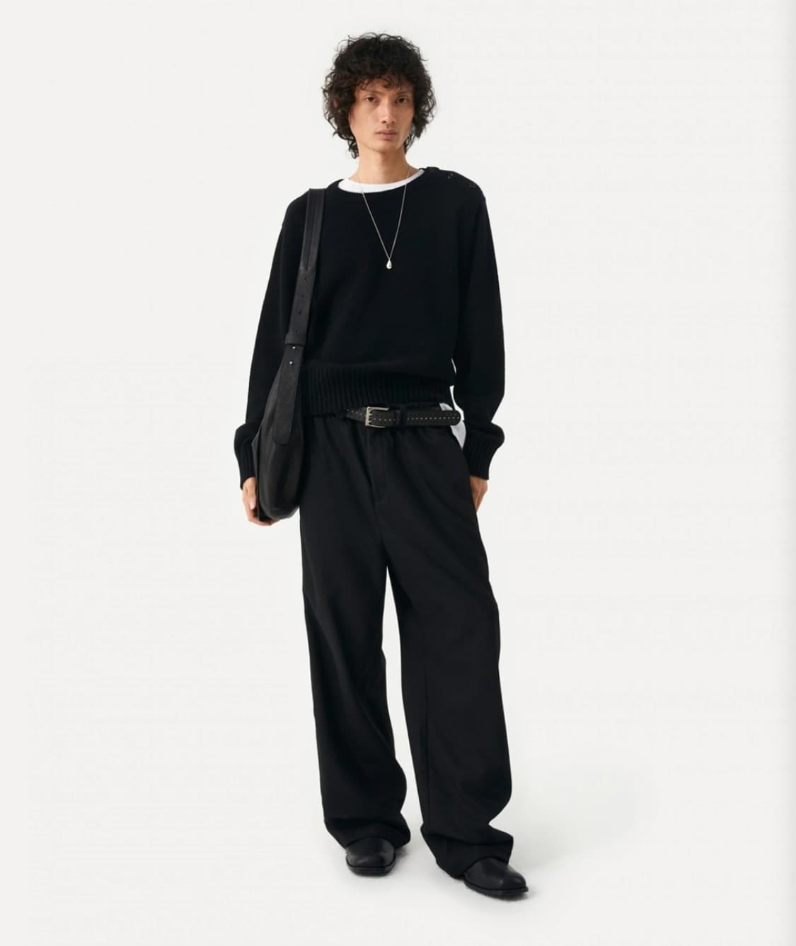 3) 라벨아카이브 선넷 이지 울 팬츠 블랙 상품이미지3