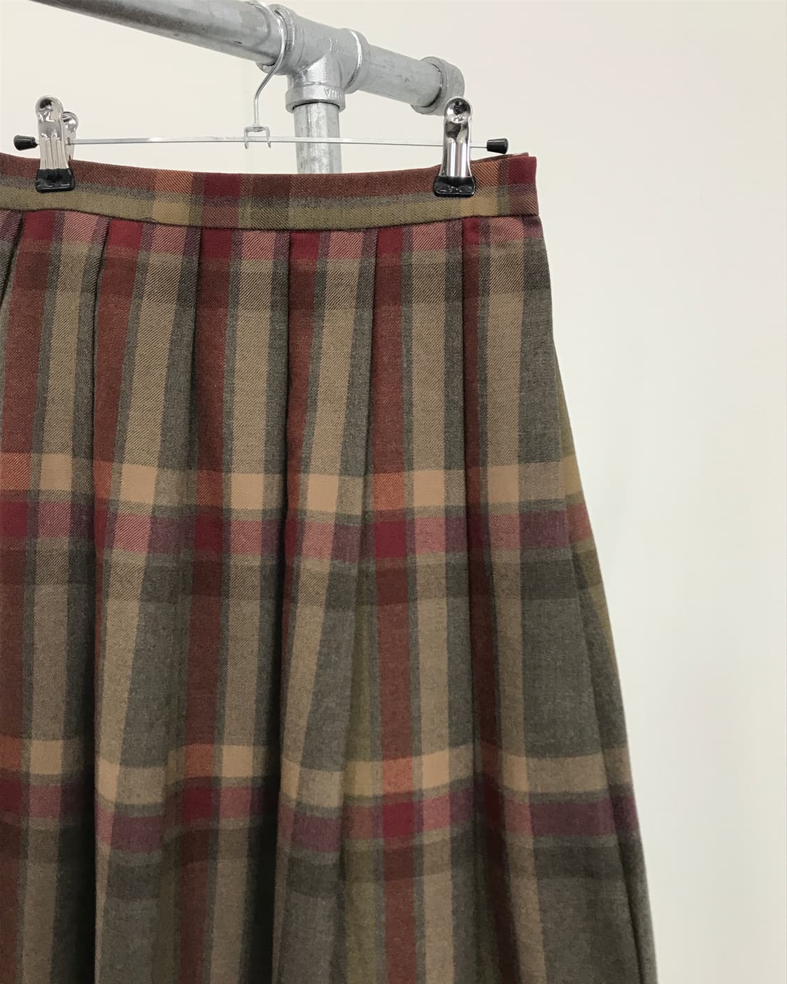Jpn Wool Checked Midi Skirts 상품이미지5