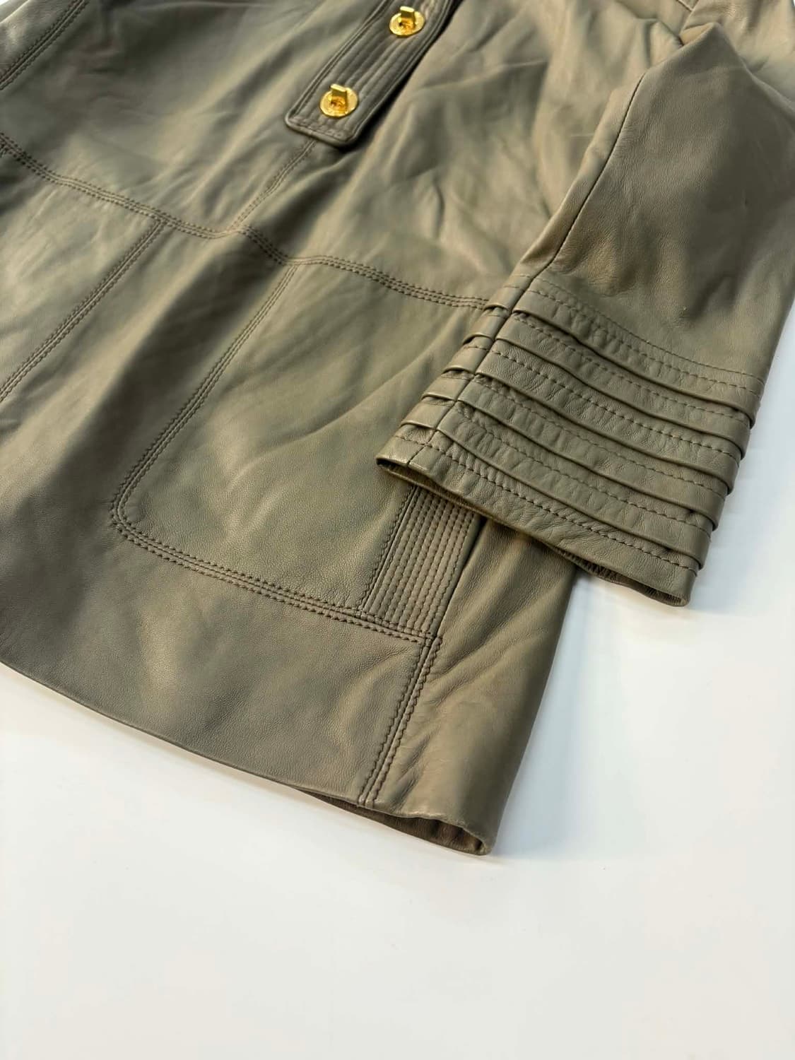 [XS] 토리버치 y2k 실비아 가죽 양털 퍼 후드티 자켓 상품이미지10