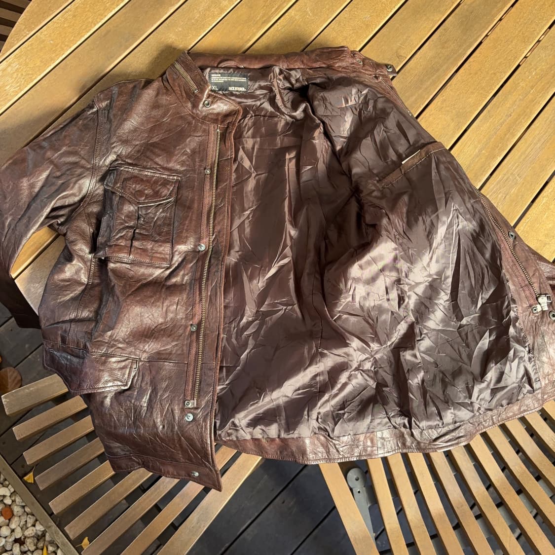 백넘버 Back Number 브라운 양가죽 필드 레더 자켓  상품이미지8