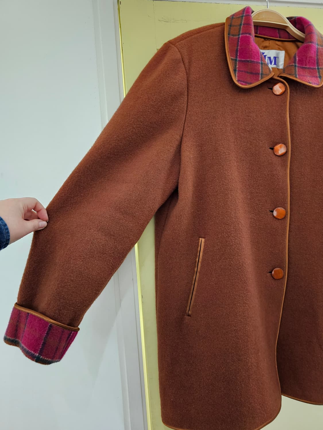 90's 오렌지브라운 울 미들코트 상품이미지5