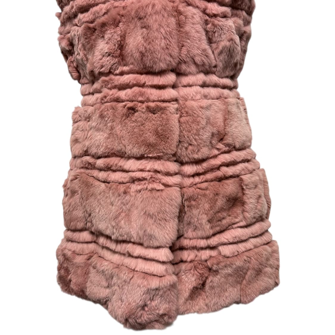 3794 렉스 토끼털 핑크 퍼조끼 상품이미지3