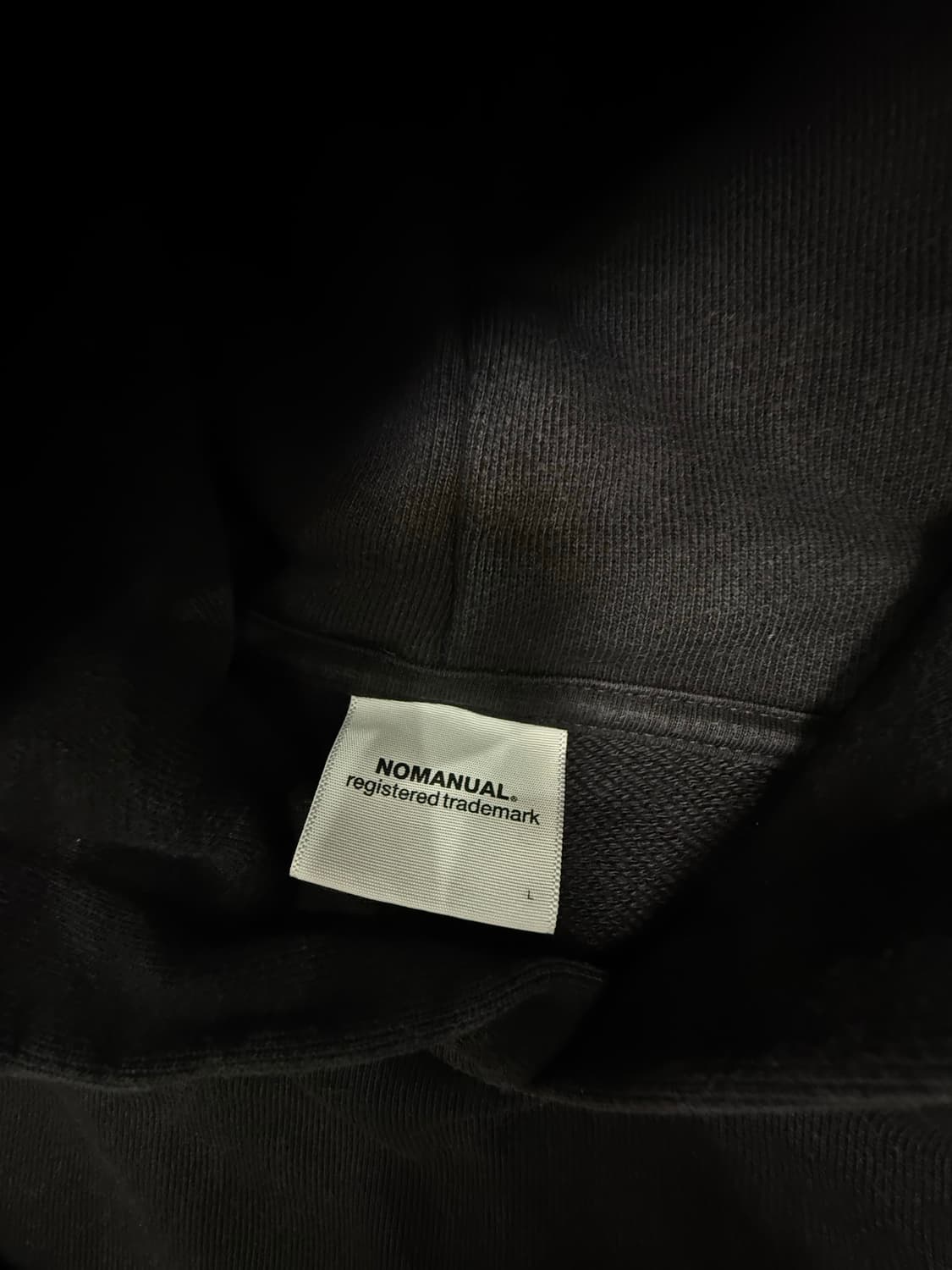NOMANUAL HOODIE BLACK L 상품이미지3