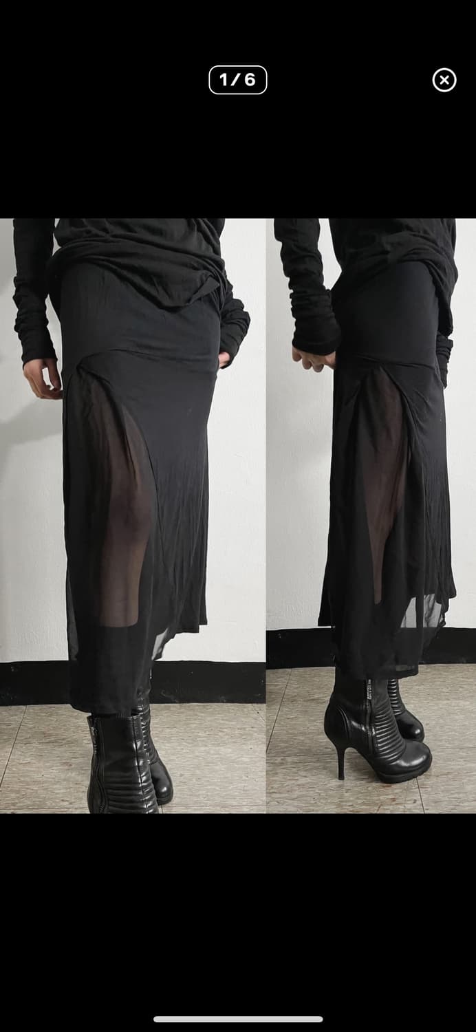 아방가르드 시스루 스커트 상품이미지3