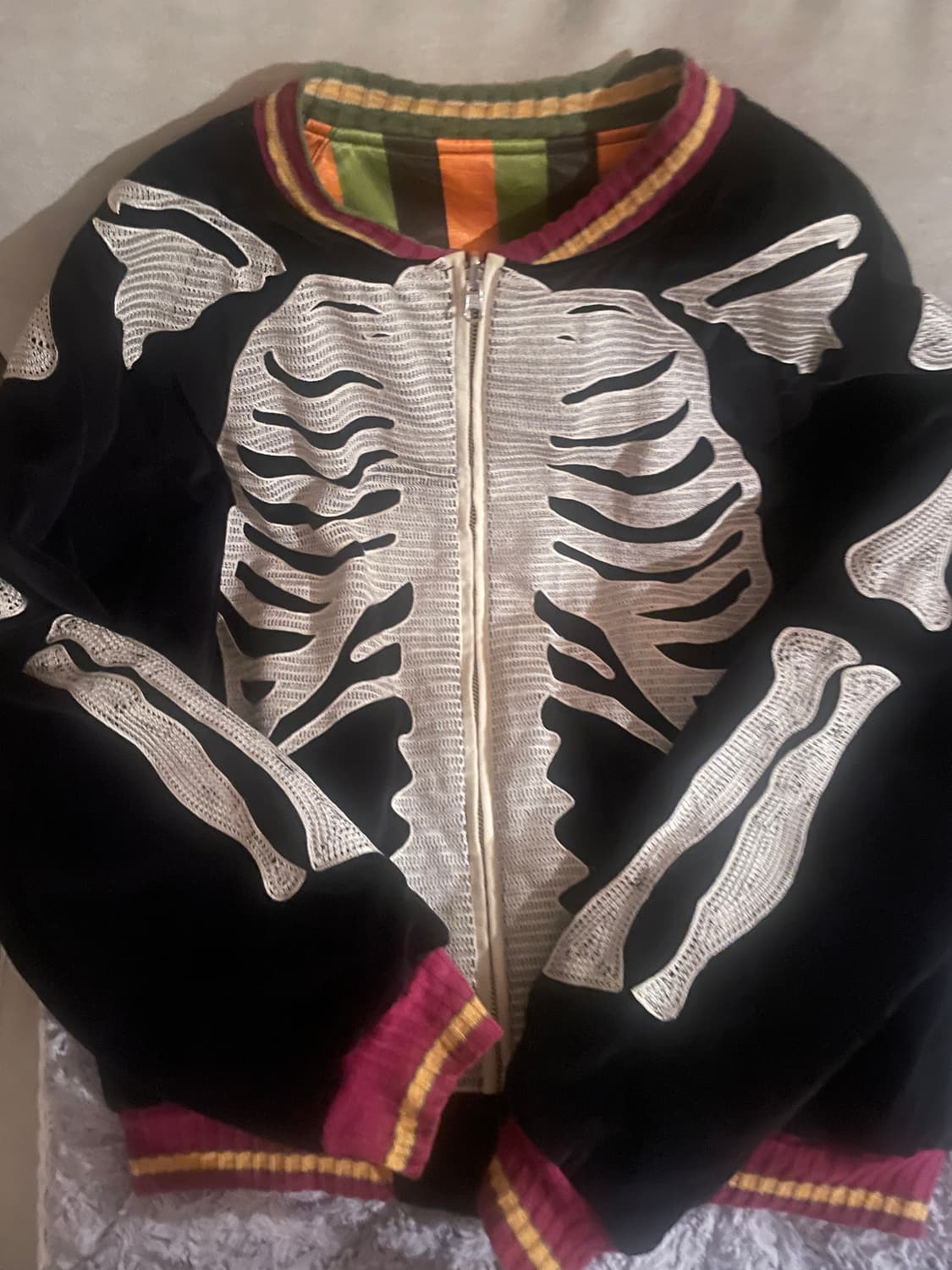 캐피탈 컨트리 리버시블 벨벳 스켈레톤 자켓 og 상품이미지2