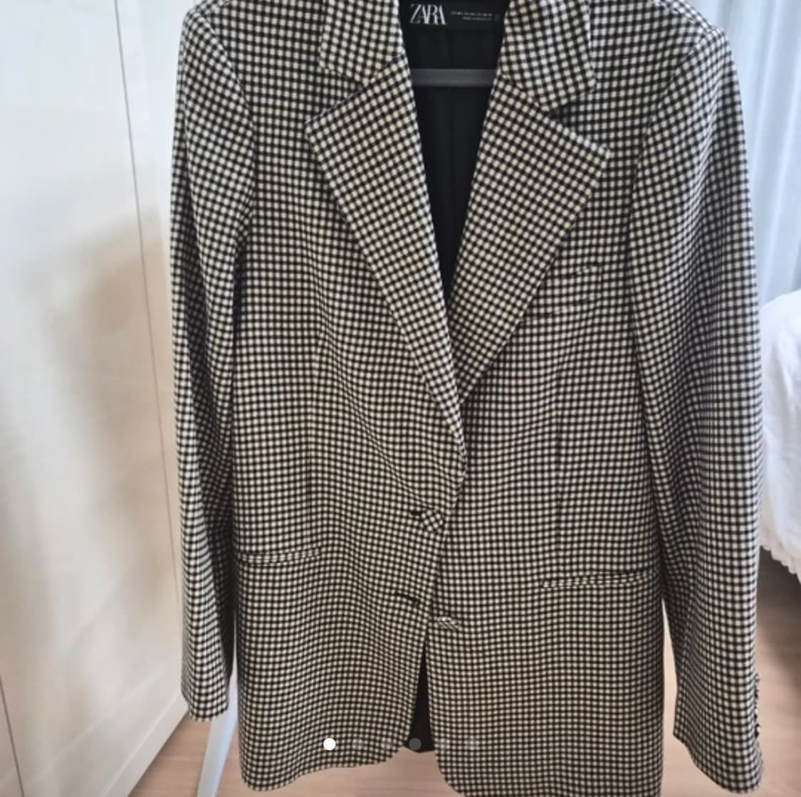 자라 오버핏 하운드 체크 블레이저 상품이미지9