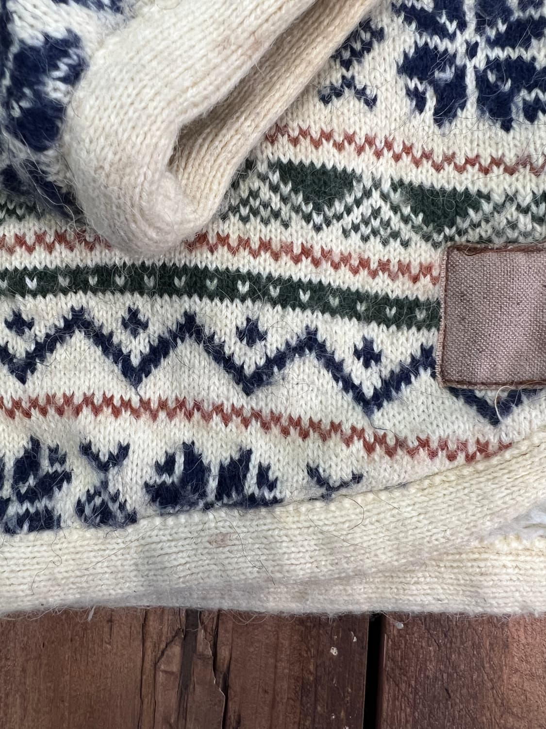 크림 빈티지 뽀글이 더플 자켓 상품이미지9