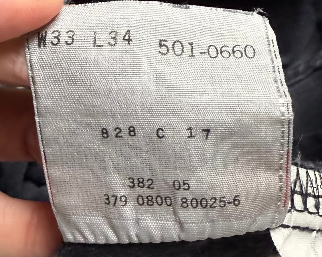 빈티지 리바이스 501 블랙진 usa 33X34사이즈 상품이미지6