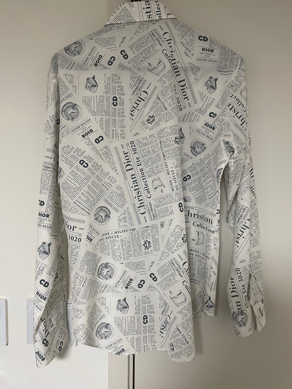 디올 뉴스페이퍼 프린트 셔츠 상품이미지2