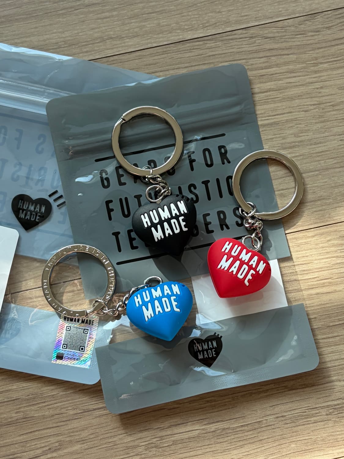 [국내배송/미개봉새상품] 휴먼메이드 하트 러버 키링 상품이미지1