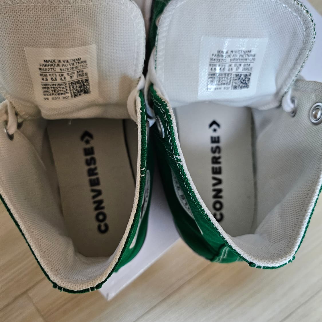 (실착1회) 컨버스 척테일러 올스타 아마존그린 235 상품이미지4