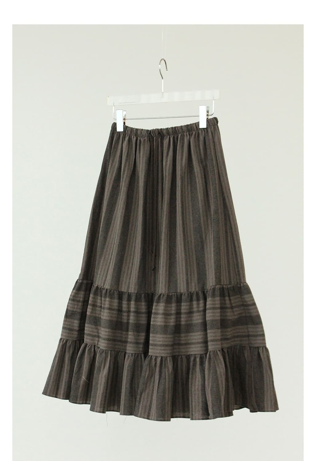 빈티지 스트라이프 롱 스커트 브라운 상품이미지1