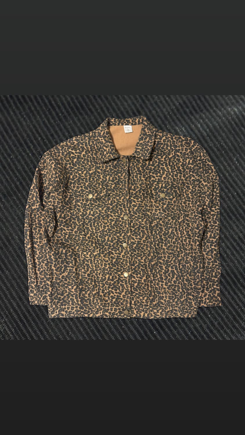 빈티지 레오파드(호피) 트러커 자켓 상품이미지1