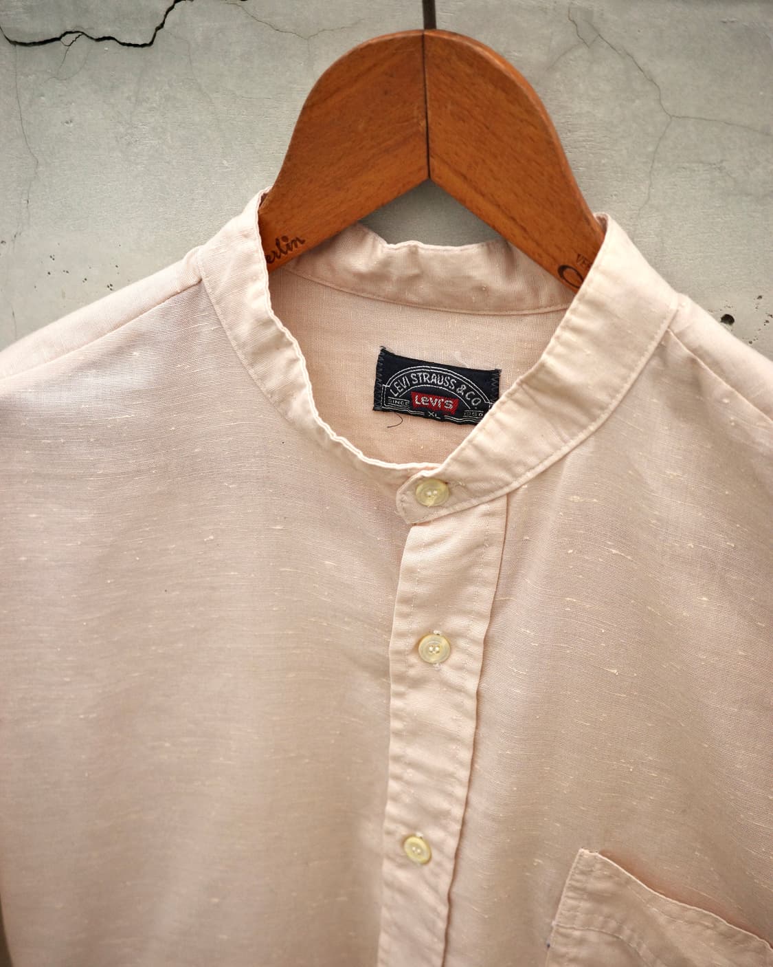 70‘s 리바이스 스탠드 카라 슬럽 셔츠 상품이미지2