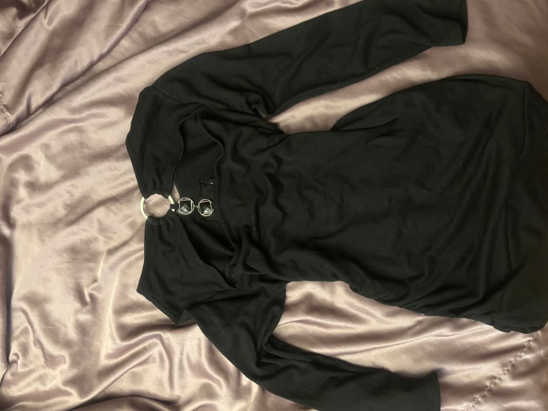 십자가 미니 블랙 원피스 상품이미지2