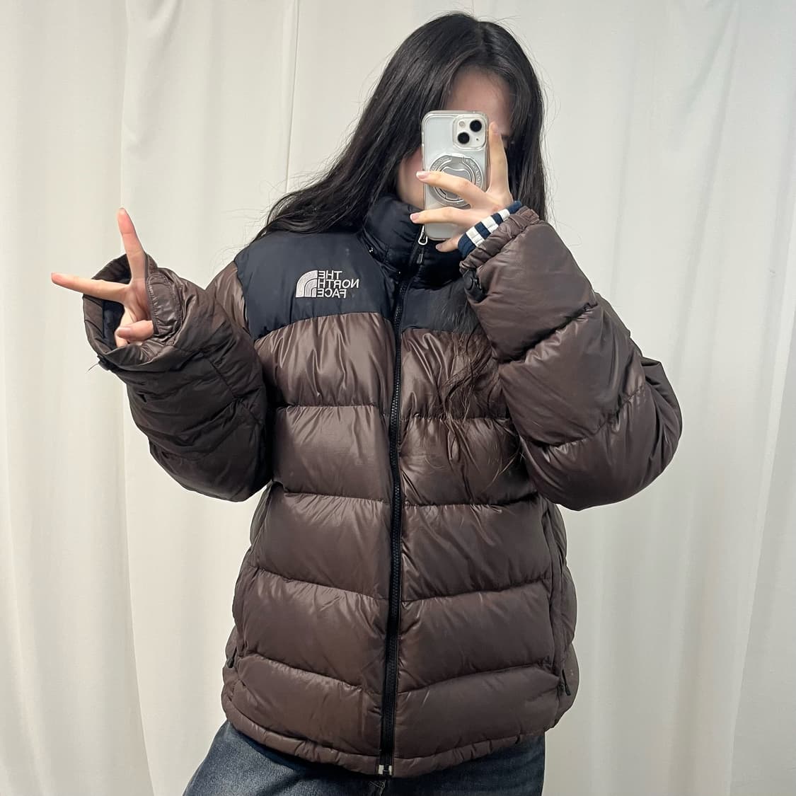 The North Face Brown Nuptse Padding 상품이미지2