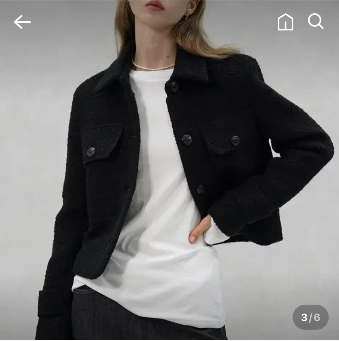 (새상품)umer 유메르 마농 알파카 숏재킷 상품이미지2