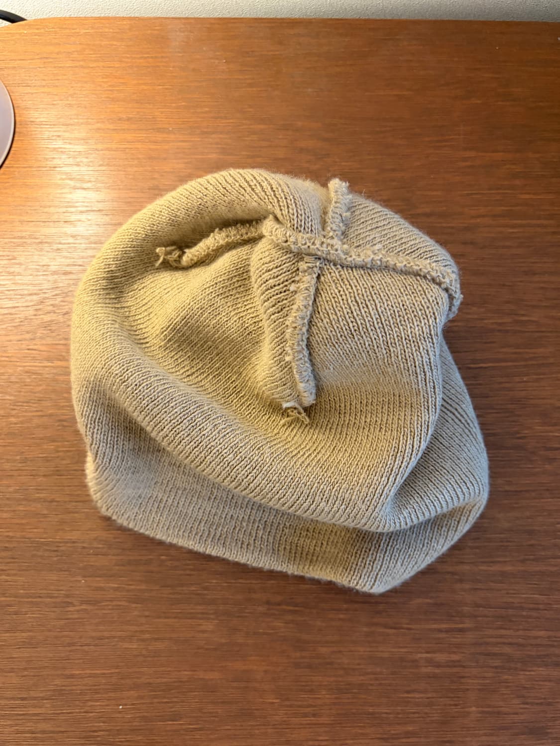 Y2K 00s 본 더치 Von Dutch 로고 브라운 베이직 비니 상품이미지3