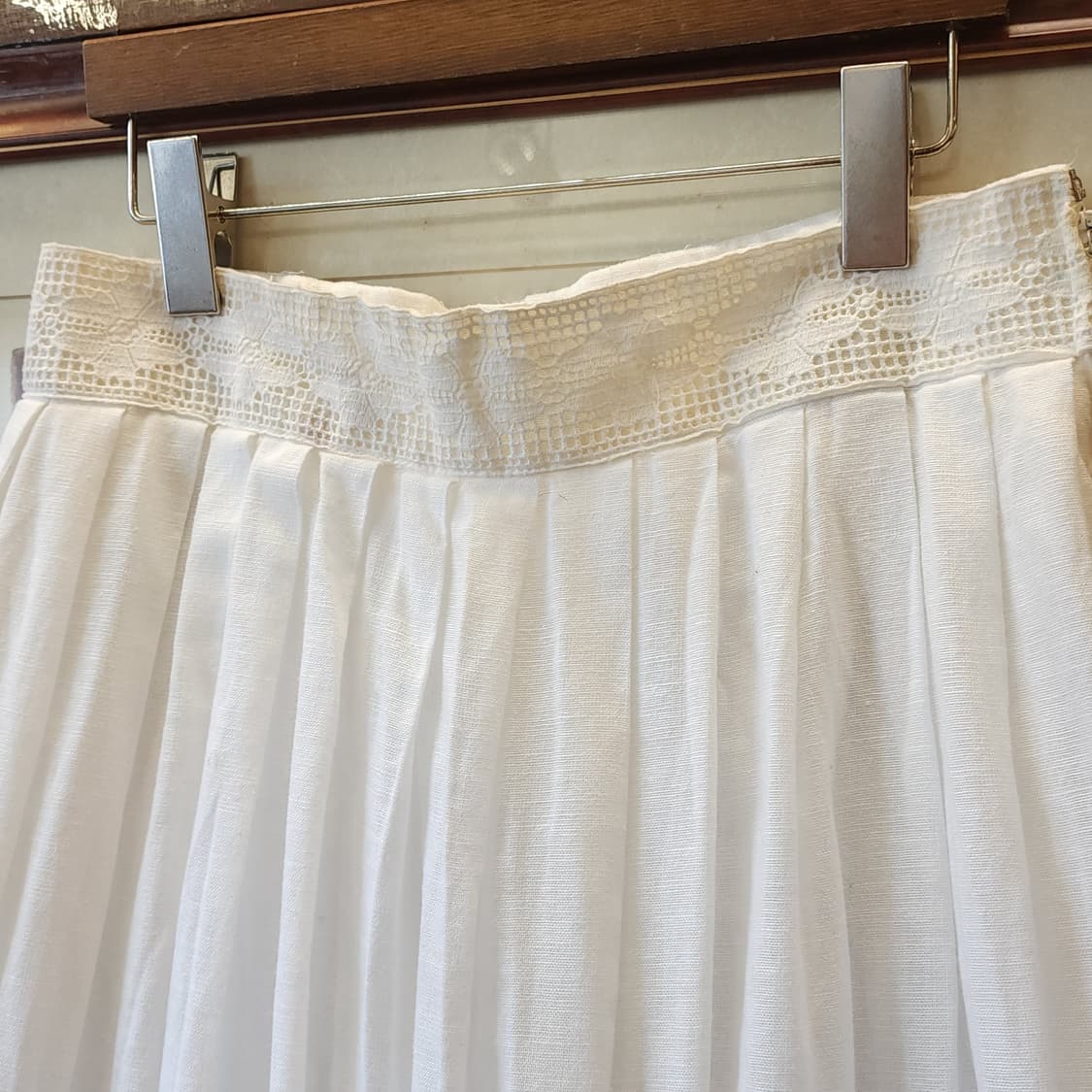 90s 빈티지 스커트 유럽  화이트 스커트 로맨틱 화이트 프릴 상품이미지4