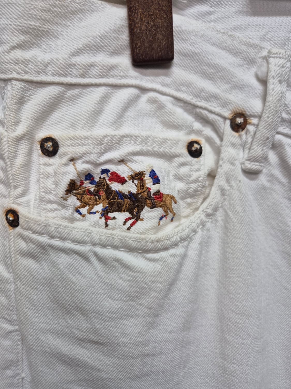 폴로 화이트 데님팬츠 상품이미지2