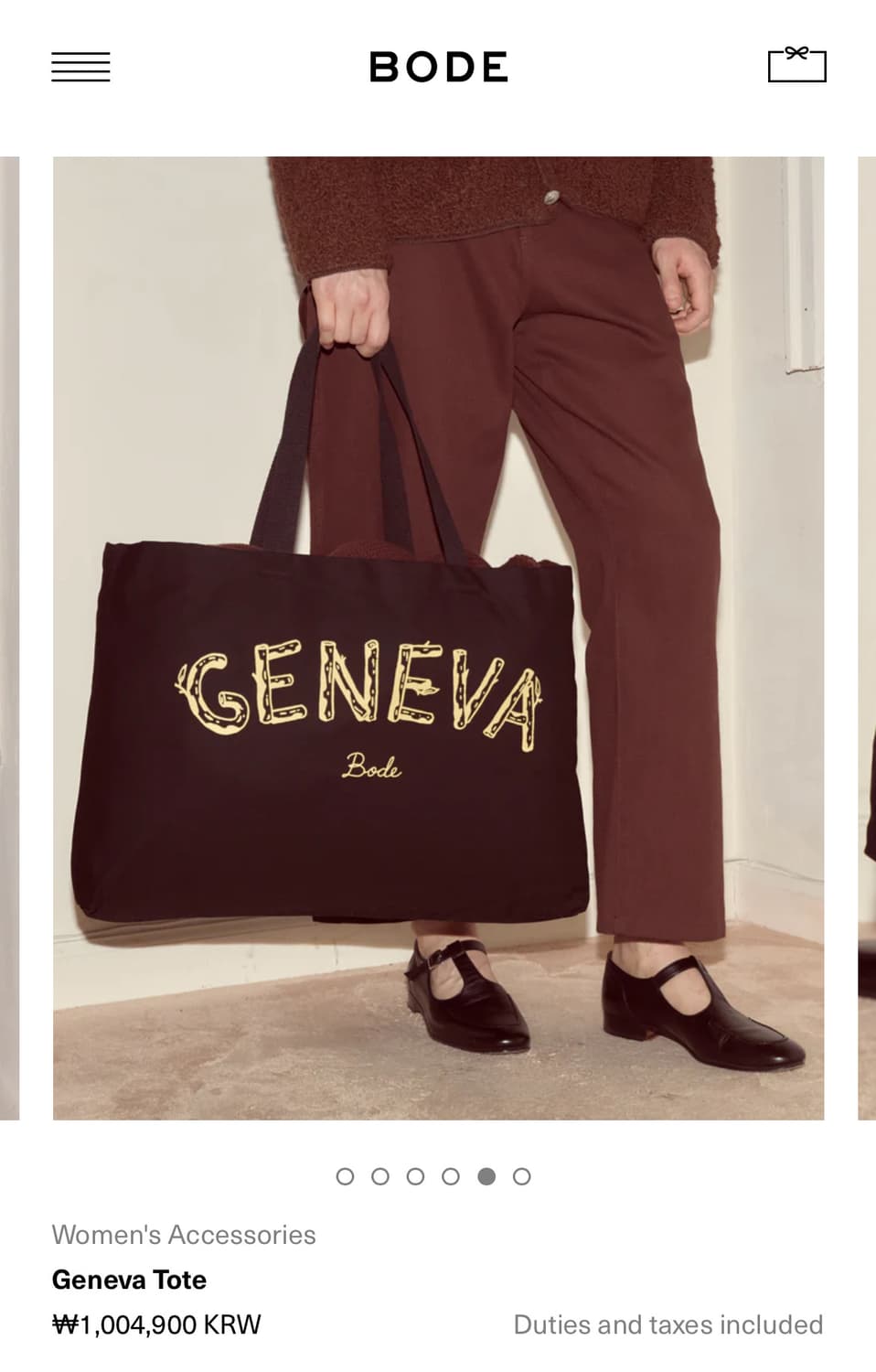 보디 BODE Geneva 토트백 상품이미지7