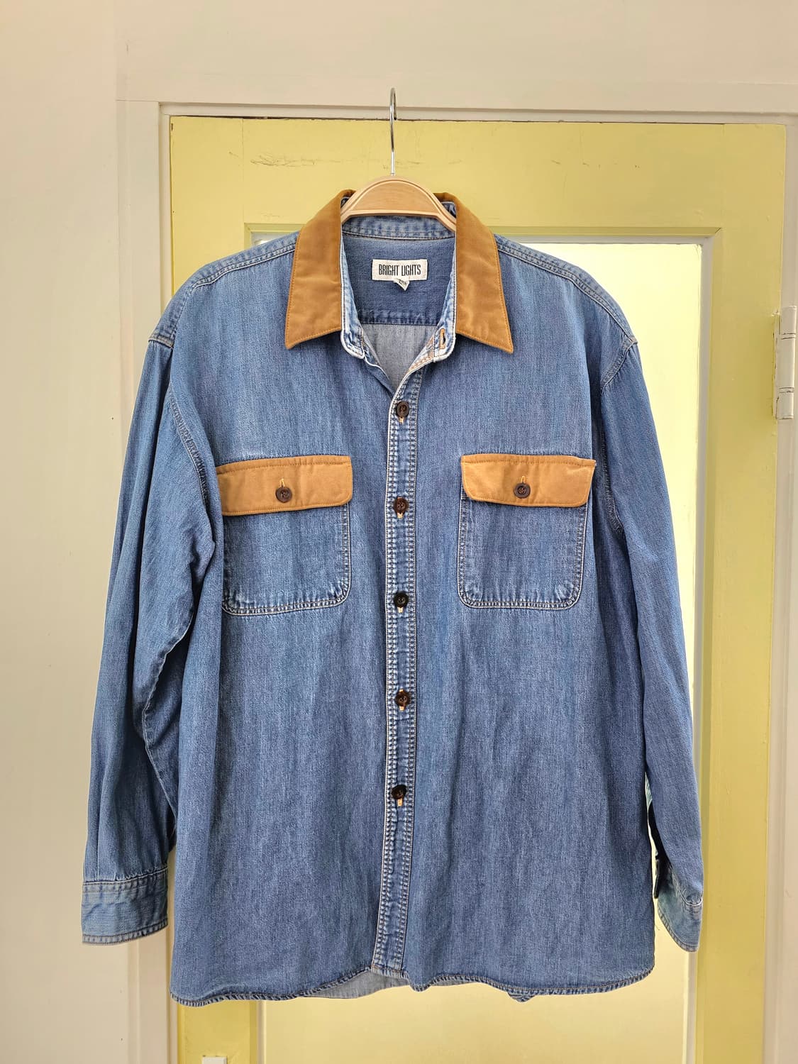 Japan 스웨이드 배색 청남방 상품이미지2