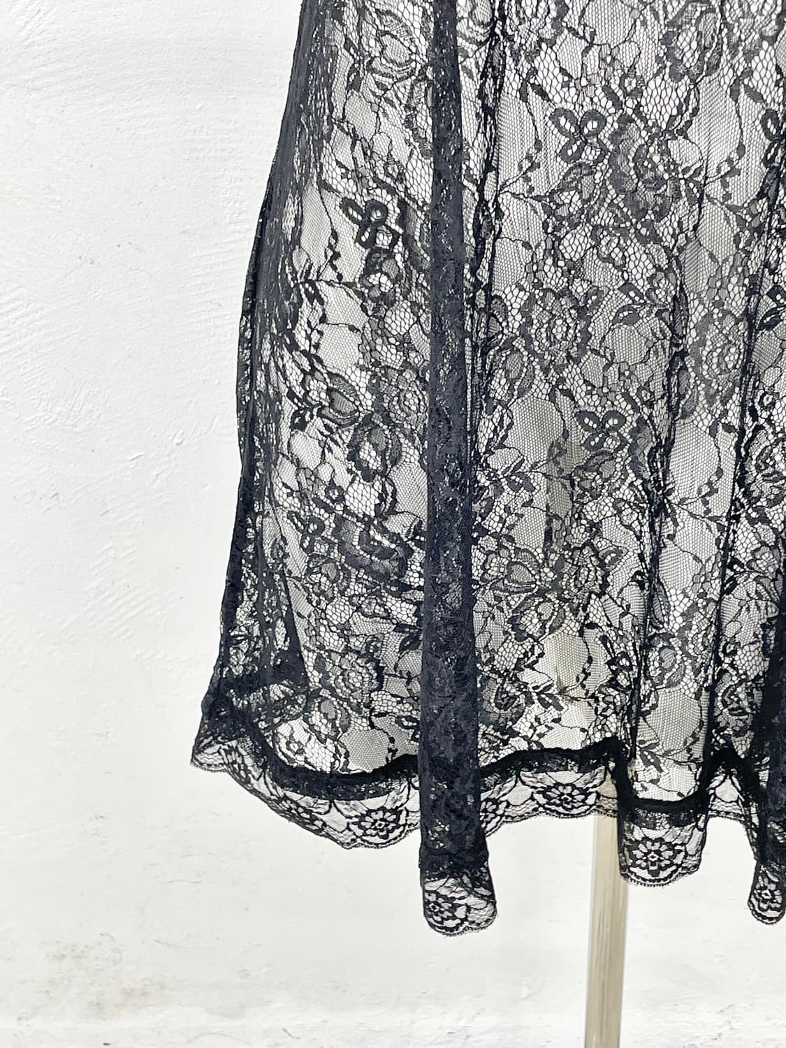 블랙 레이스 레이어드 슬립 상품이미지3