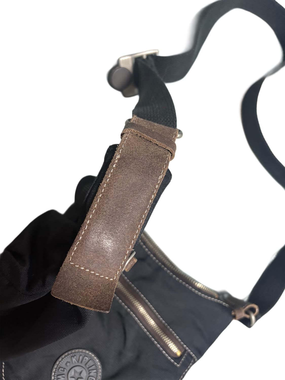 키플링 나일론 크로스백 블랙/브라운 상품이미지3