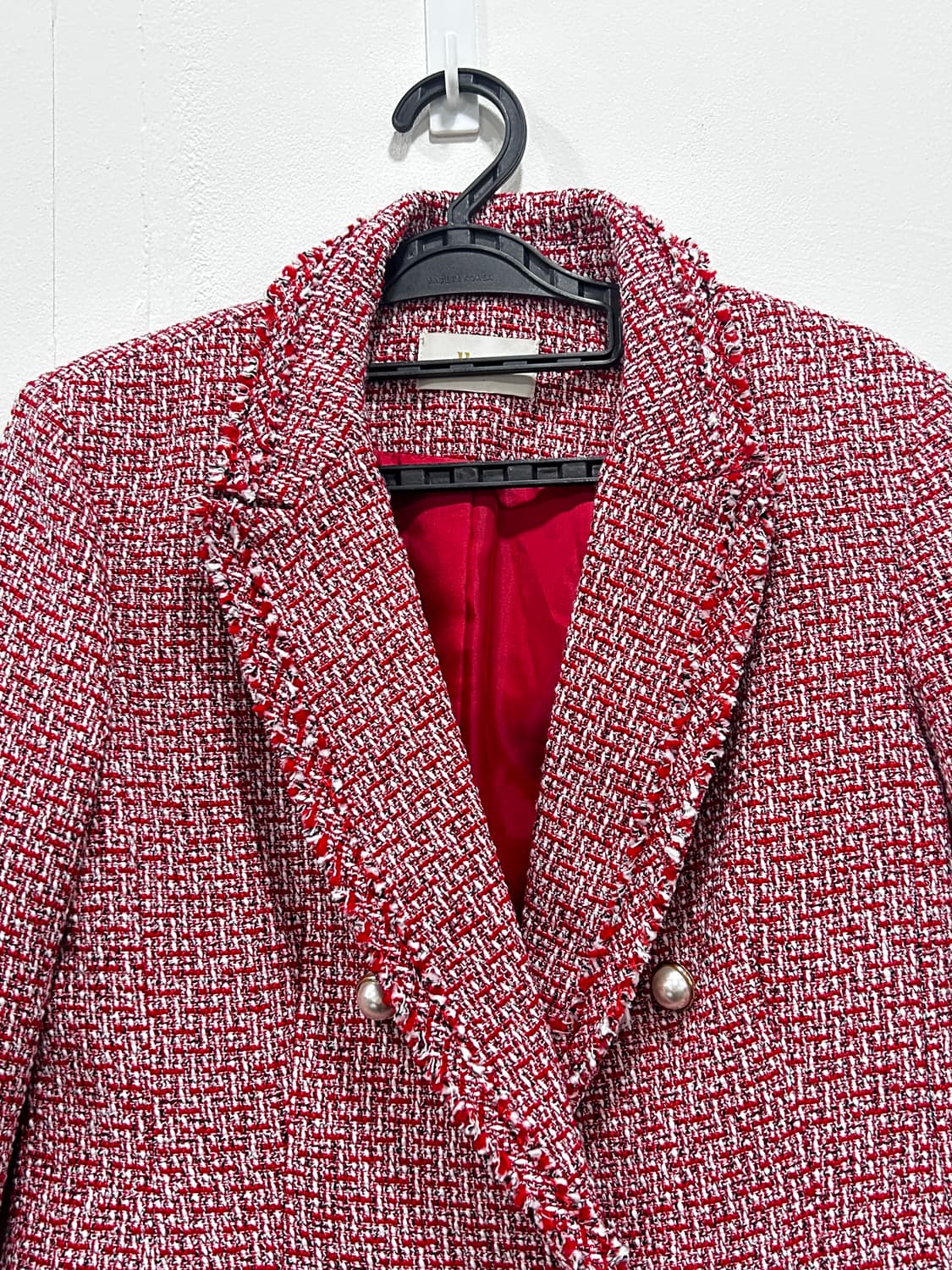 지고트 레드 트위드 자켓 55-66사이즈 상품이미지2