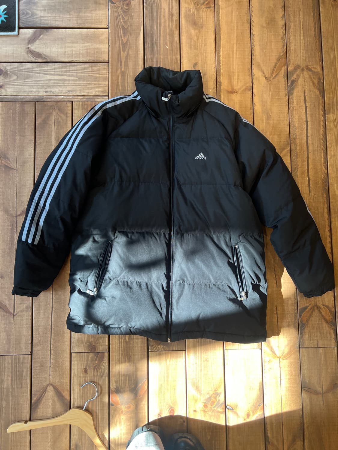 아디다스 블랙 퀄팅 패딩 상품이미지5