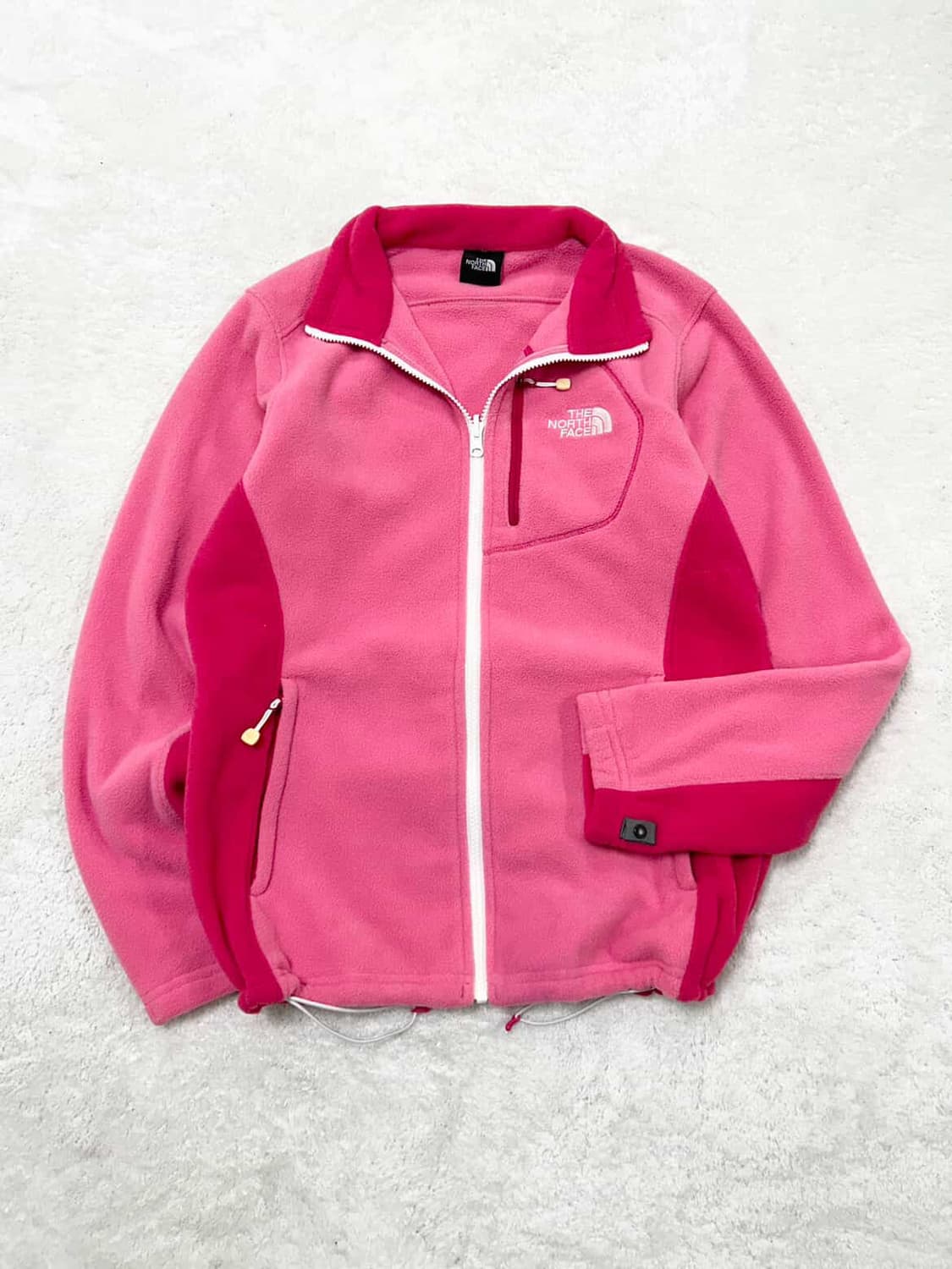 노스페이스 핑크 배색 플리스 집업 상품이미지5