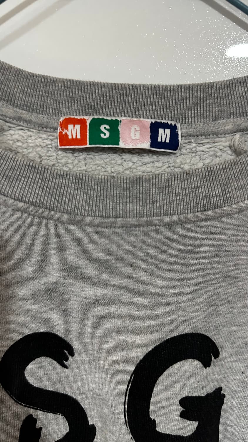 MSGM 밀라노 로고 맨투맨 그레이 S 상품이미지2