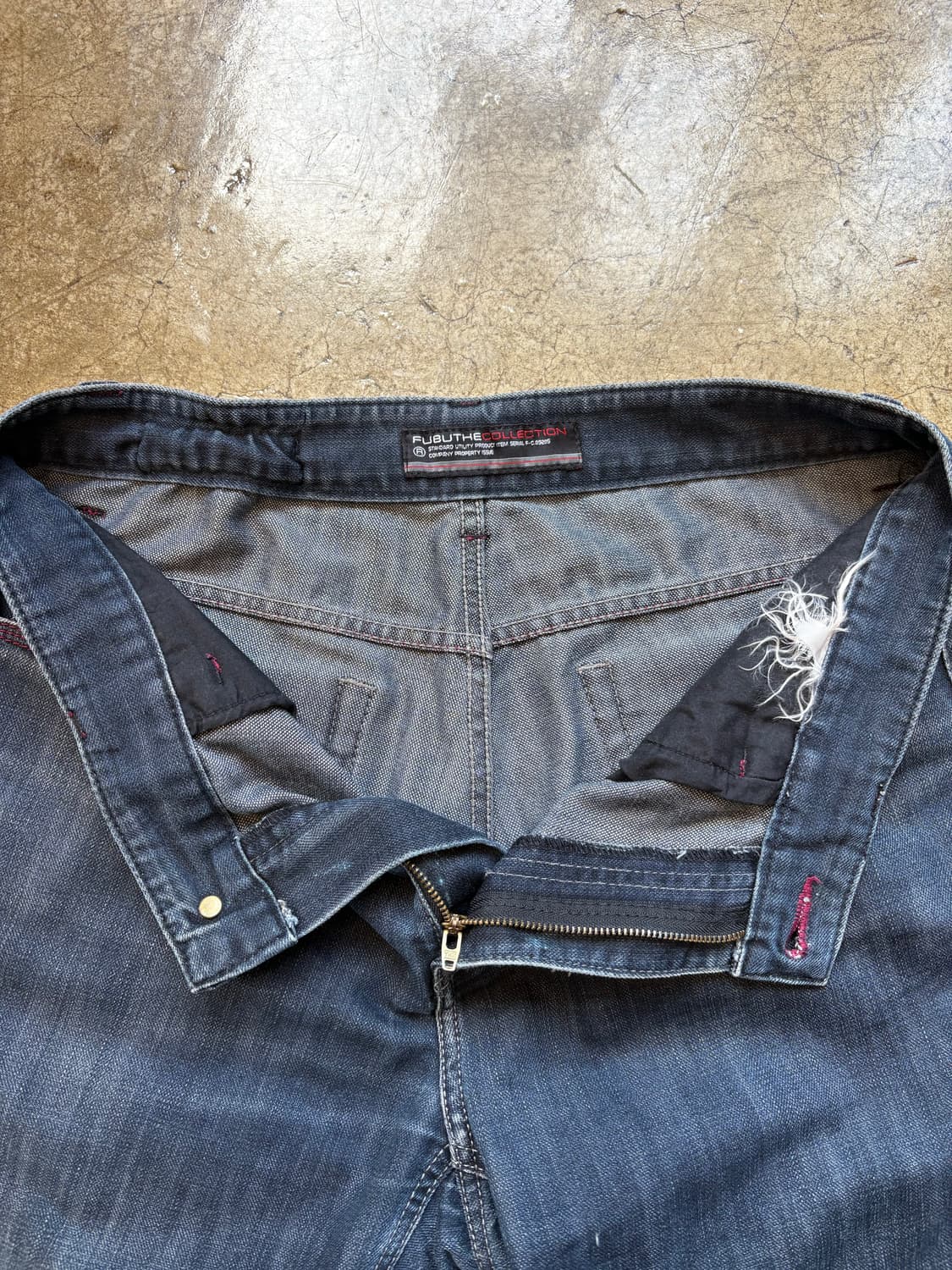 FUBU 후부 컬렉션 자수 생지 데님 팬츠 상품이미지4