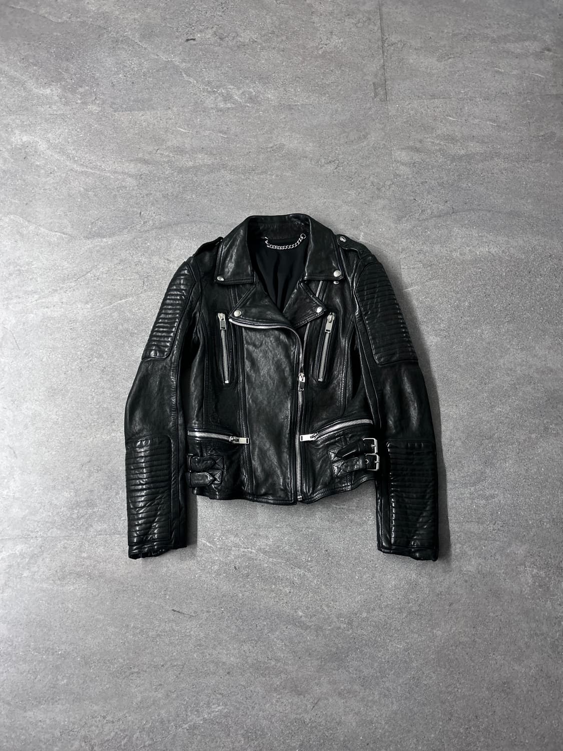 Italian Lambskin Multi Zip Rider Jacket 상품이미지3